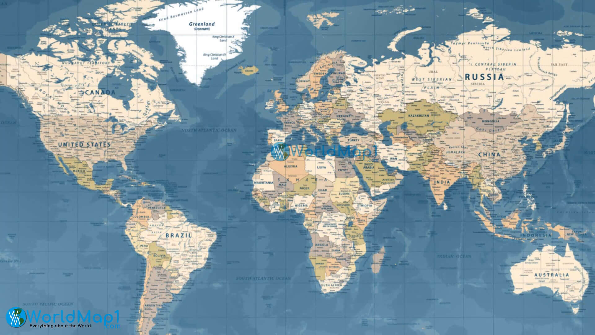 Dünya Ülkeleri Detaylı Haritası